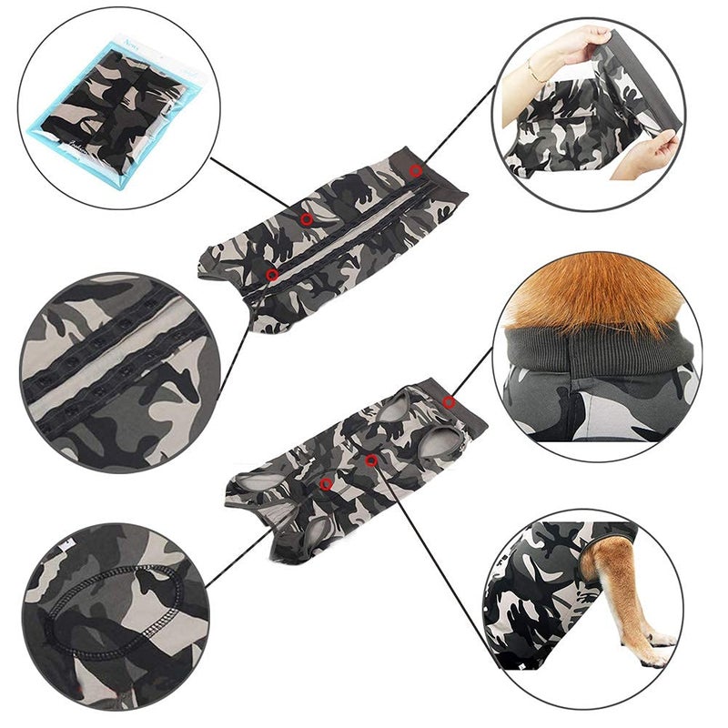 Coppthinktu Dog Recovery Suit for Abdominal Wounds, Breathable Dog Surgery Recovery Suit for Dogs, E-Collar Alternative After Surgery Wear Suit for Small/Medium Dogs - Image 2